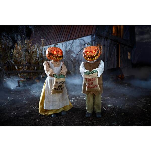 New Home Accents Holiday online Pumpkin Twins Animatronic Halloween