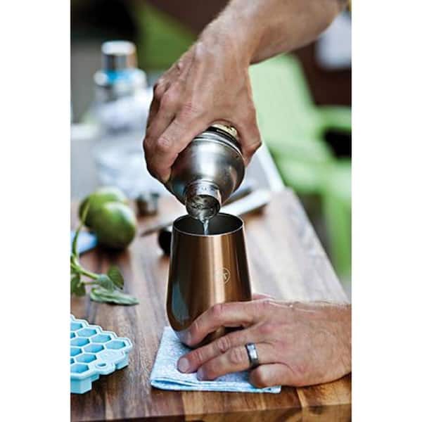 Outset Glass and Stainless-Steel Cocktail Shaker