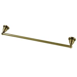 Heritage 24 in. Wall Mount Towel Bar in Antique Brass