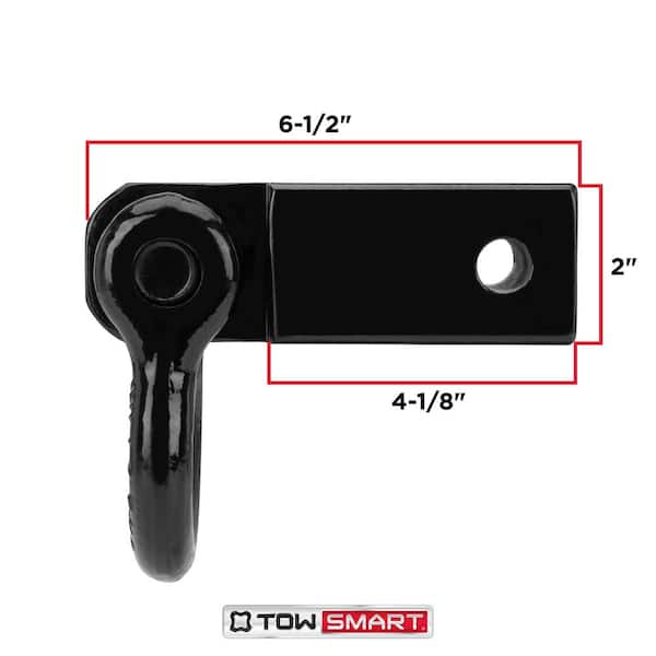 Receiver-Mount Pintle Hook (2 in. Shank, 20,000 lbs., 2-1/2 in. Lunette  Rings)