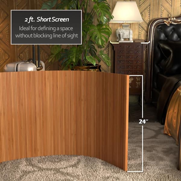 RED LANTERN 2 ft. Short Bamboo Wave Screen - Natural BF-2WAVE-NAT