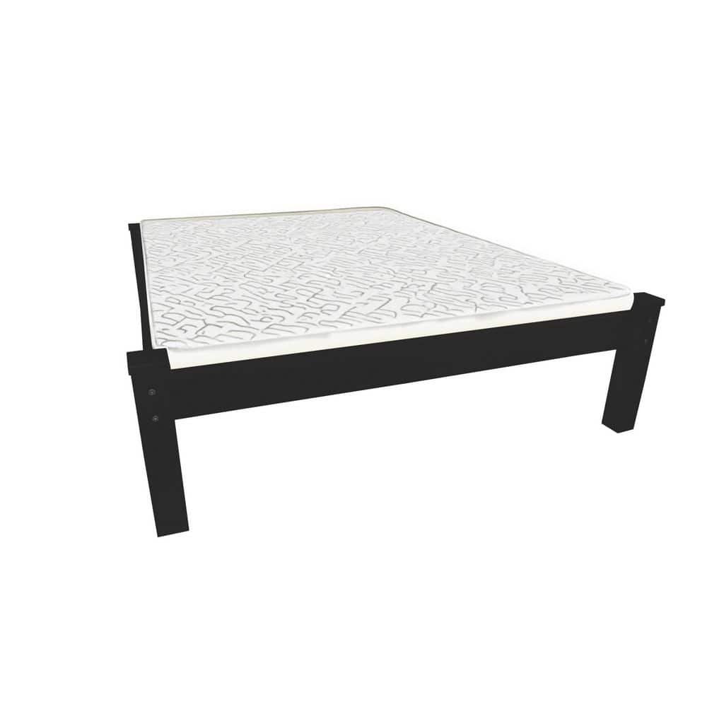 Green Wood Frame Queen Panel Bed