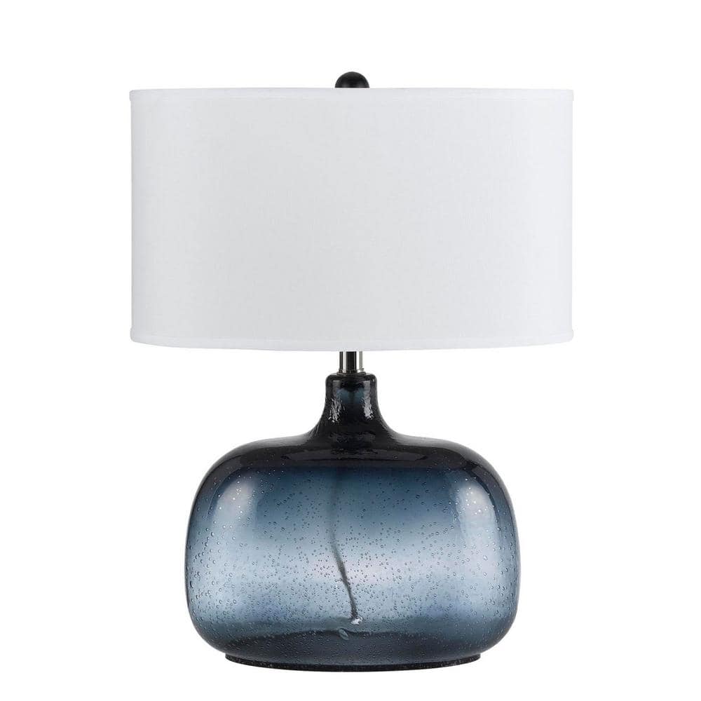 24 in. Dark Blue Glass Table Lamp with White Novelty Shade price history on PriceWatchPro