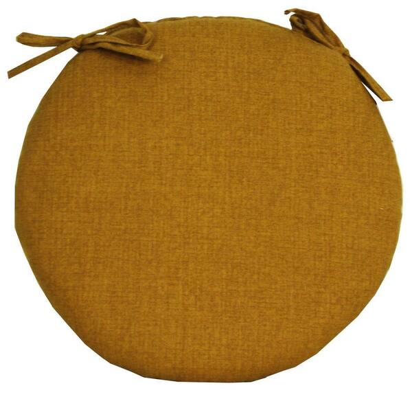 Unbranded Husk Textured Ginger Outdoor Bistro Seat Cushion-DISCONTINUED