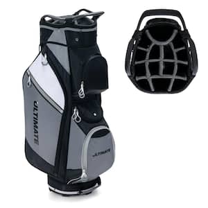 Golf Cart Bag 14-Dividers Top Clubs Organizer with 7-Pockets Including Cooler Bag Rain Hood/Dust Cover