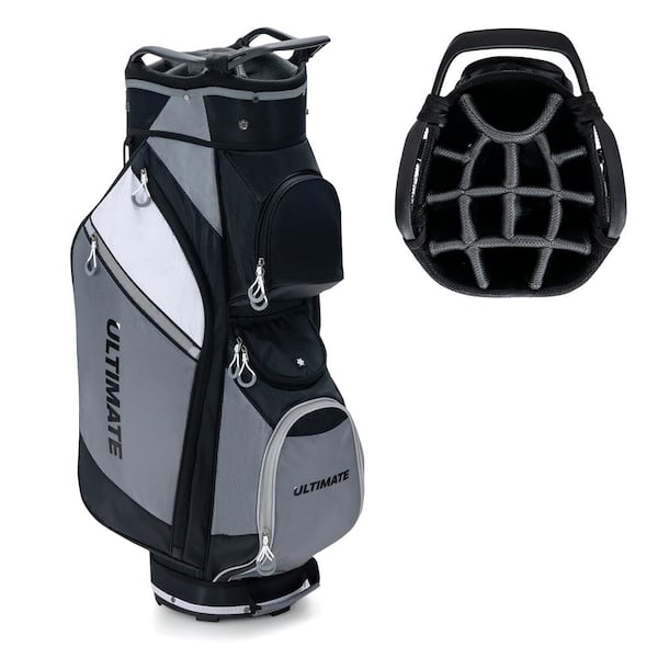 HONEY JOY Golf Cart Bag 14-Dividers Top Clubs Organizer with 7-Pockets Including Cooler Bag Rain Hood/Dust Cover