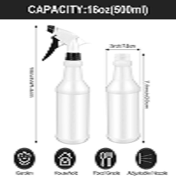 ITOPFOX 16 oz. Reusable Spray Bottle (12-Pack) HDPH032OT046 - The