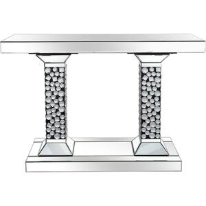 Augusta 48 in. Clear Rectangle Mirrored Glass Console Table