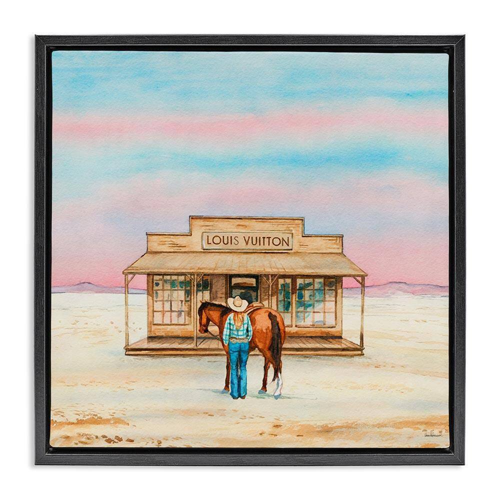Glam Cowgirl Shopping by Amanda Greenwood Black Floater Frame Nature Graphic Art Print 25 in. x 25 in. price history on PriceWatchPro