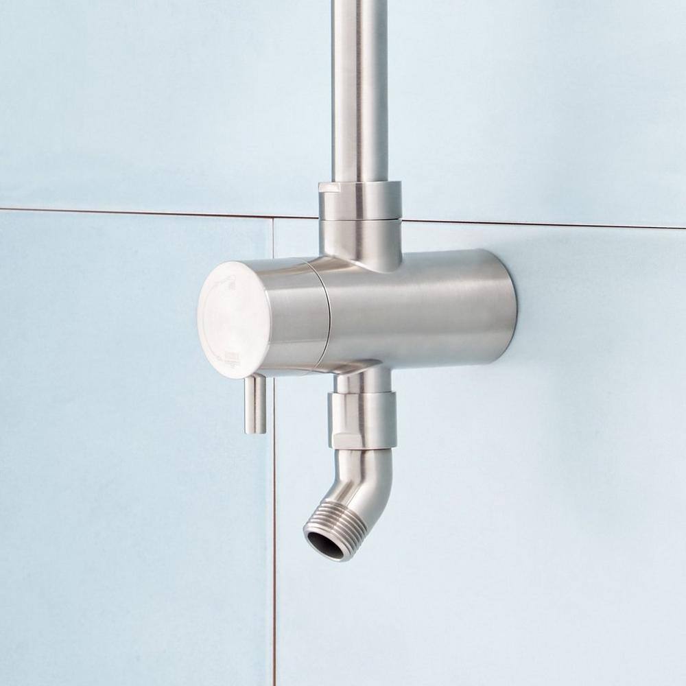 Brushed Nickel Wall Mounted Adjustable Shower System