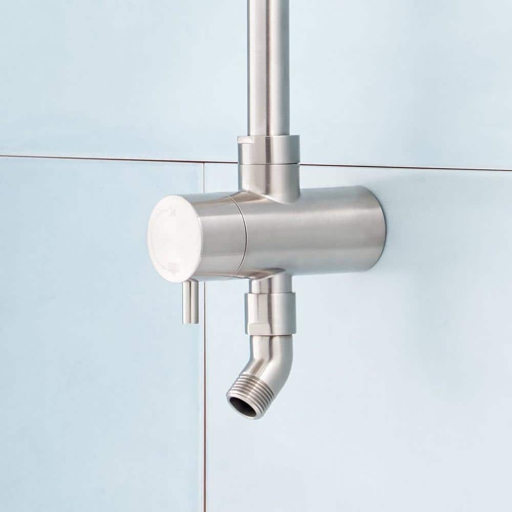 Brushed Nickel Wall Mounted Adjustable Shower System