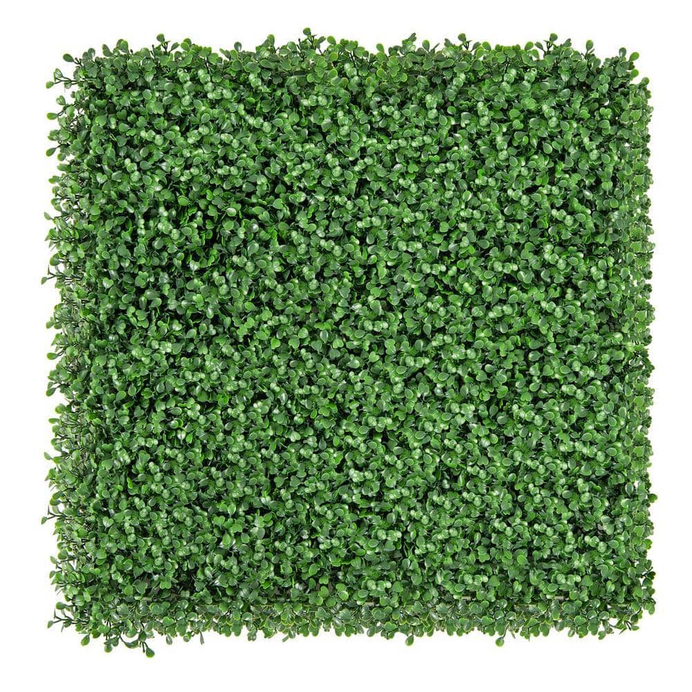 12 Pieces 20 in. x 20 in. Green Artificial Grass Hedge Panel Decorative Greenery Panels for Wall Fence price history on PriceWatchPro