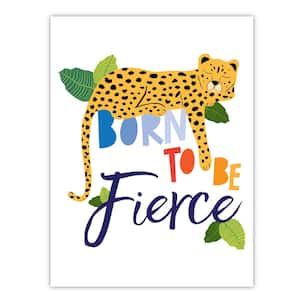 "A Born Fierce Cheetah" Gallery-Wrapped Canvas Wall Art Unframed Abstract Art Print 26 in. x 18 in.