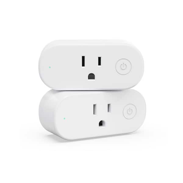 Smart Plug Work with Alexa, Home Mini Socket 2.4GHz Wi-Fi, No Hub Required, App Control (2-Pack)