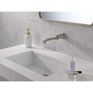 Tetra 1-Handle Wall-Mount Bathroom Faucet Trim Kit in Lumicoat Stainless (Valve Not Included)