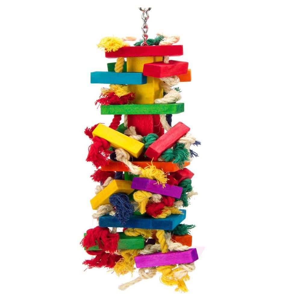 Colorful Bird Toys Set with Ladder Hammock Perch Chewing Toys and Bell for Small and Medium Pet Birds (1-Pack) price history on PriceWatchPro
