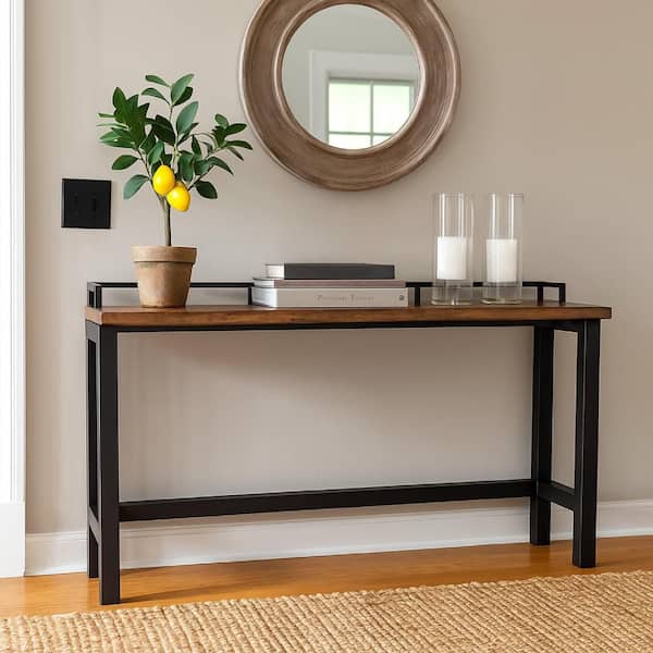 Fyan 36 in. H Brown Rectangular Bar Table Seats 6