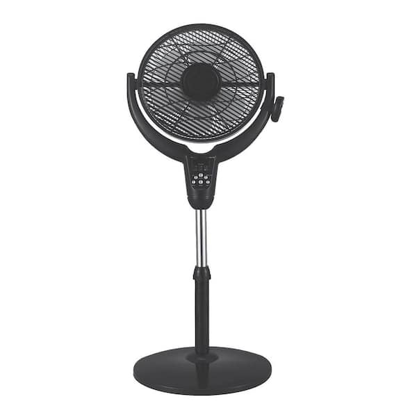 Optimus Optimus 14 in. Rotating Pedestal Personal Fan with Remote, LED and Timer