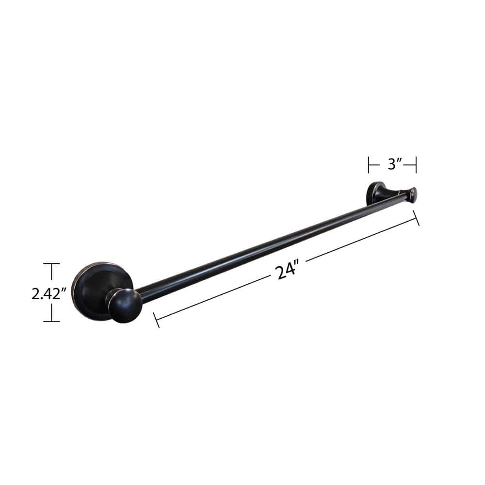 London 24'' Oil-Rubbed Bronze Wall Mounted Towel Bar