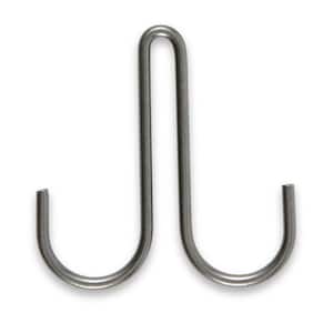 Handcrafted 4.5 in. Hammered Steel Twin Hooks (6 Pack)