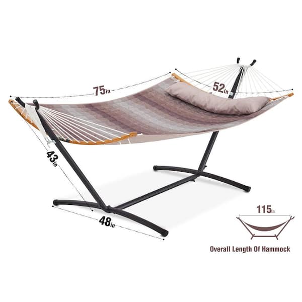 Quictent 115 in. Space-Saving Patio Hammock with Stand