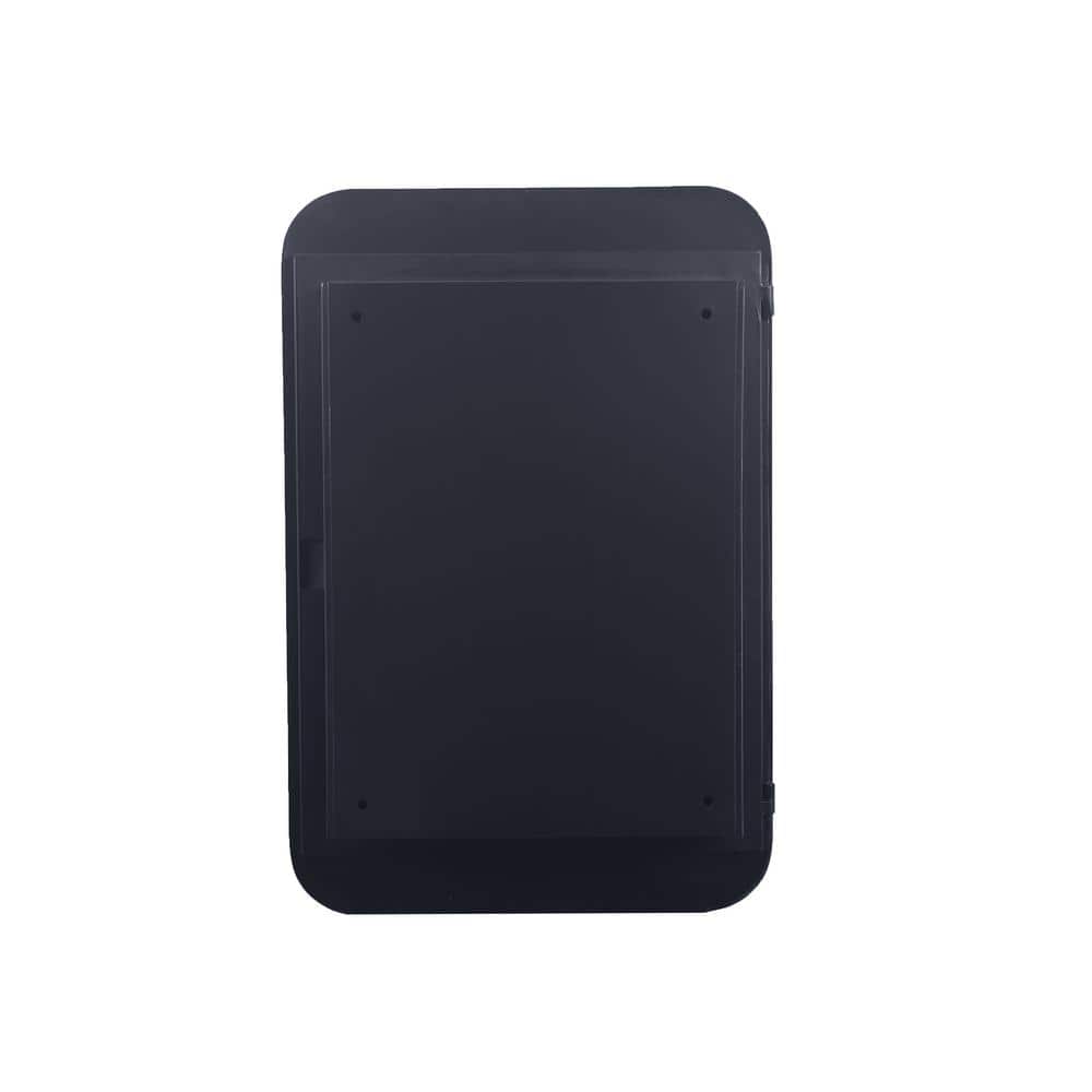 16 in. W x 24 in. H Rectangular Metal Medicine Cabinet with Mirror