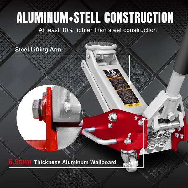 thumbnail image 2 of BIG RED Floor Jack 1.5 Ton  3,000 Lb  Capacity,Aluminum And Steel Hydraulic Low Profile Car Jack With Dual Piston Quick Lift Pumplightweight Racing Floor Jack For Vehicleblue8 510x510 2 of 9