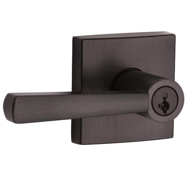 Baldwin Prestige Spyglass Venetian Bronze Keyed Entry Door Handle Featuring SmartKey Security