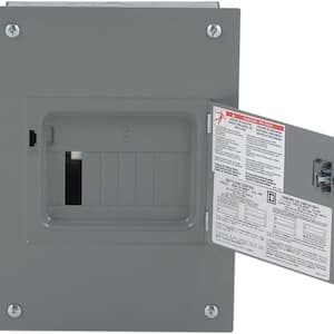 QO 100 Amp 6-Space 12-Circuit Indoor Flush Mount Main Lug Load Center with Cover, Door