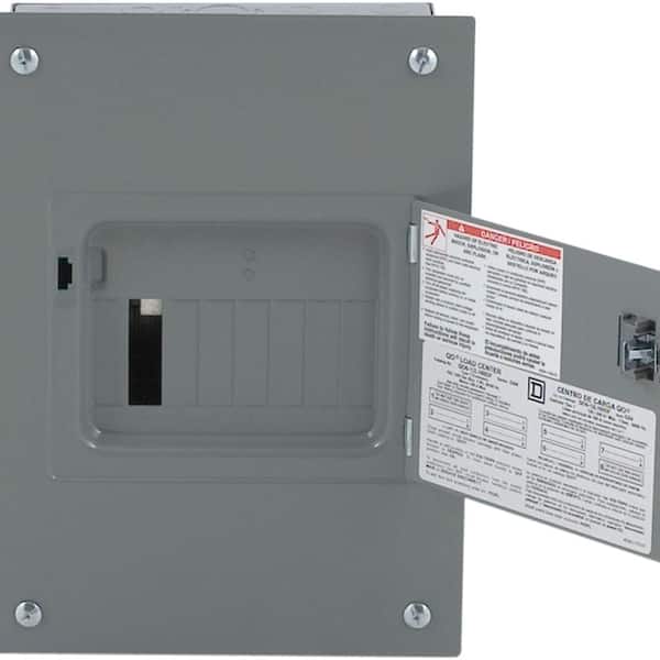 Square D QO 100 Amp 6-Space 12-Circuit Indoor Flush Mount Main Lug Load Center with Cover, Door