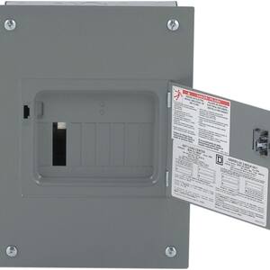 QO 100 Amp 6-Space 12-Circuit Indoor Flush Mount Main Lug Load Center with Cover, Door