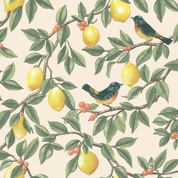 Ponderosa Lemon Trail Cream Non-Pasted Wallpaper (Covers 56 sq. ft.)