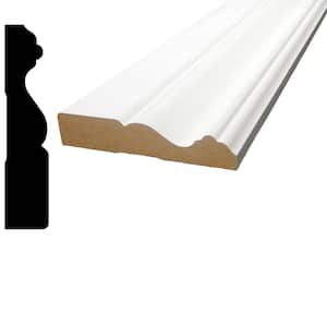 Alexandria Moulding 3/4 in. x 96 in. x 3-1/2 in. Primed Medium Density ...