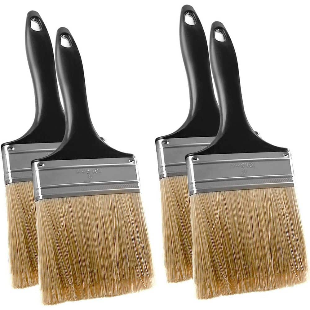 4 in. Paint Brushes Set Multi Purpose for Wall Home Trim DIY Use 4-Pack price history on PriceWatchPro