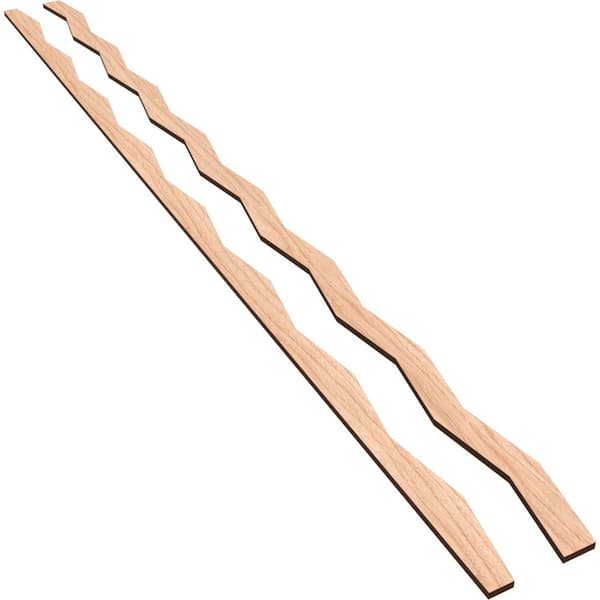Ekena Millwork Eastport 47 in. H x 0.25 in. W Slatwall Panels in Hickory 44-Pack