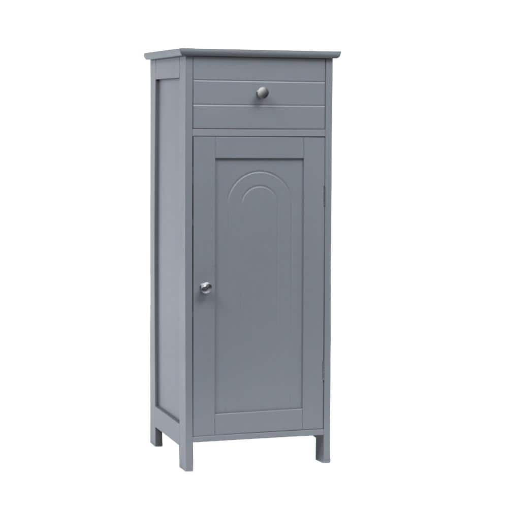 14 in. W x 12 in. D x 34.5 in. H Gray Freestanding Bathroom Storage Linen Cabinet price history on PriceWatchPro