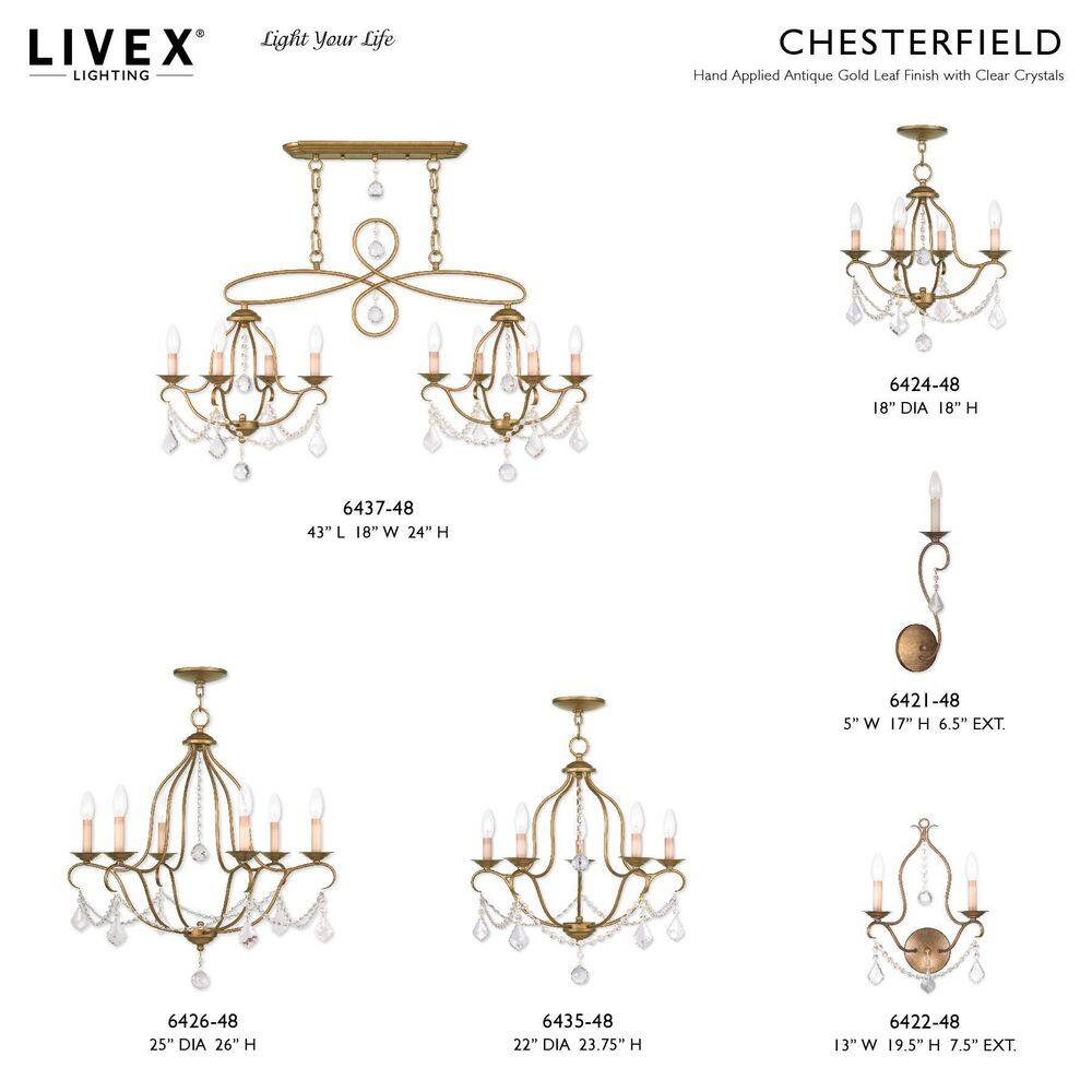 Elegant Antique Gold Leaf Dual-Light Wall Sconce with Crystal Accents