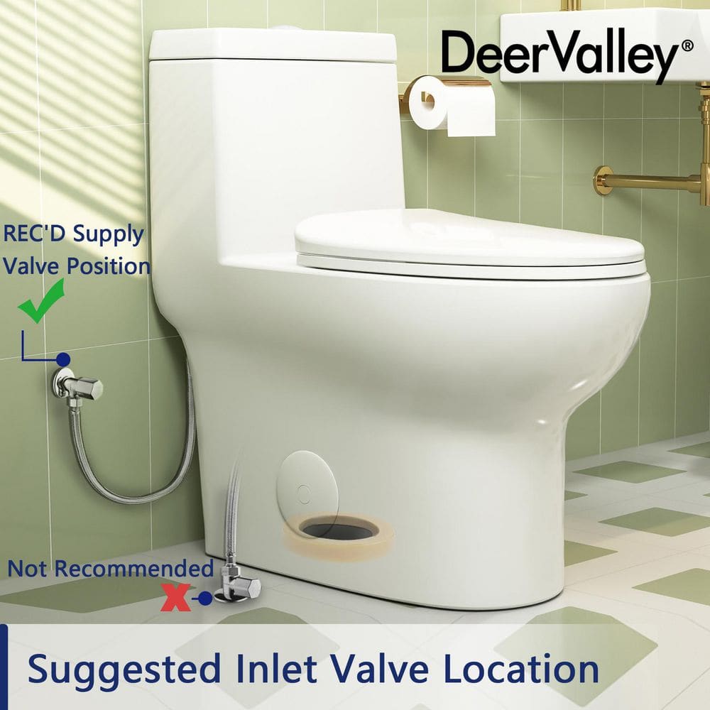 White Ceramic Elongated Dual Flush Floor Mounted Toilet