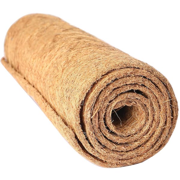 120 in. x 16 in. Natural Coconut Fiber Liner Mat Rolls for Planter Hanging Basket Flower Pot Plants Animal Pet Pad Liner