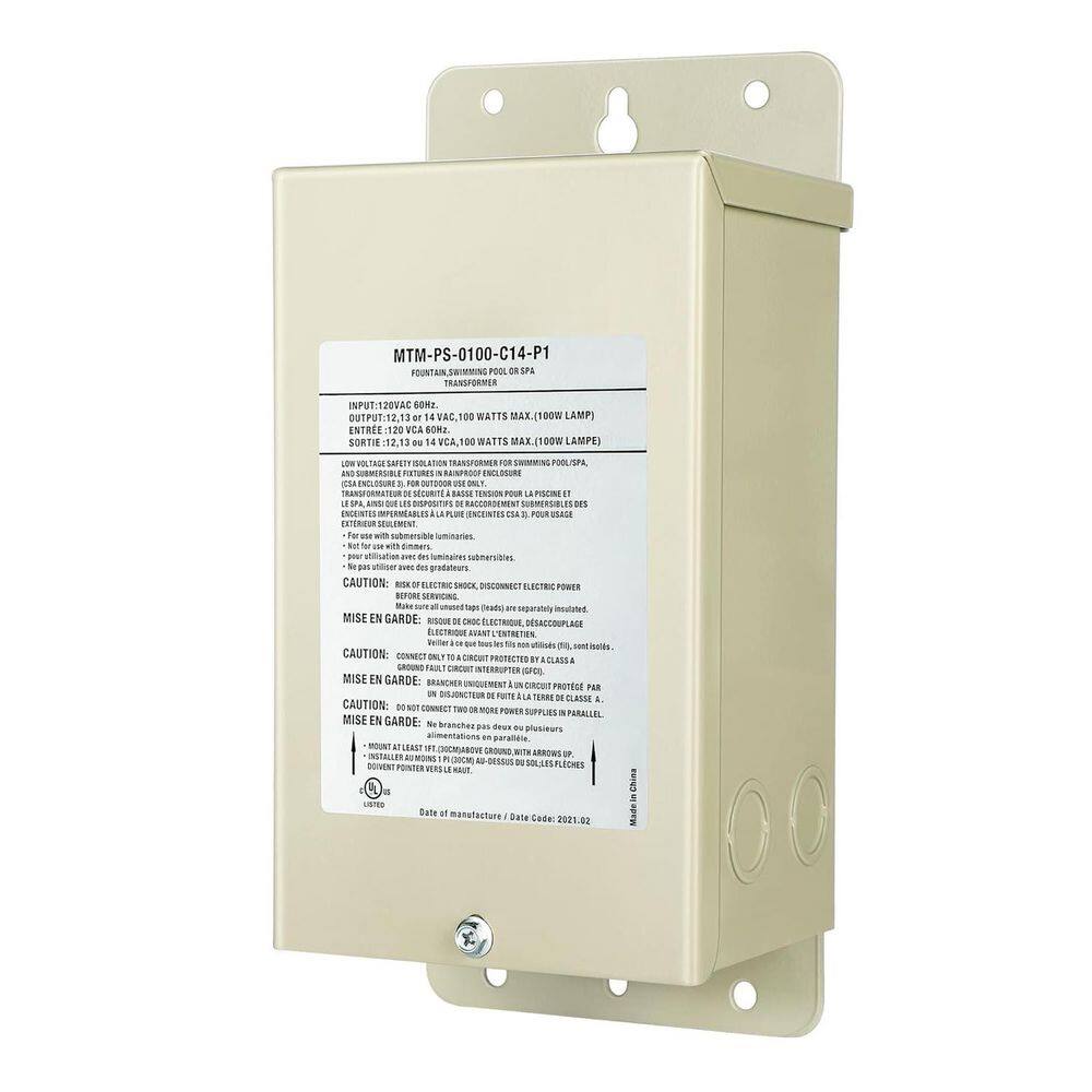 100W Pool Light Transformer Multi-Tap Low Voltage Converter for Outdoor Landscape Spa Fountain Lighting UL Listed price history on PriceWatchPro