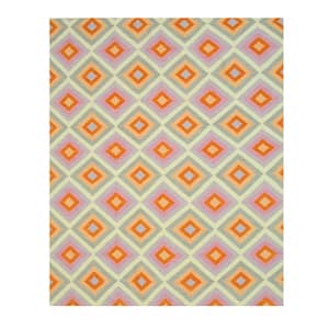 Multicolored 9 ft. x 12 ft. Handmade Wool Contemporary Reversible Flatweave Hollie Area Rug