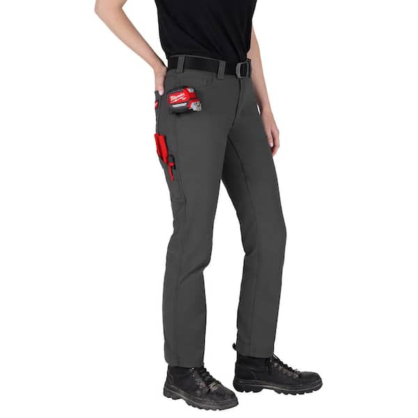 Milwaukee Women's Size 18 Gray Cotton/Polyester Work Pants with 7