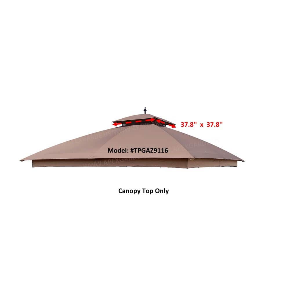 Tan Polyester Replacement Canopy Top for 10' x 10' Gazebo