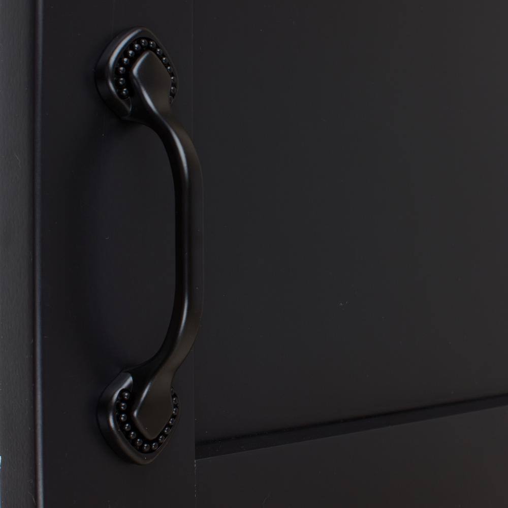 Matte Black Beaded Spade Cabinet Arch Pull Set