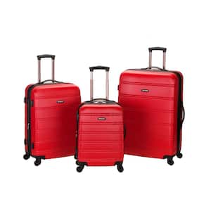Melbourne 3-Piece Hardside Spinner Luggage Set, Red