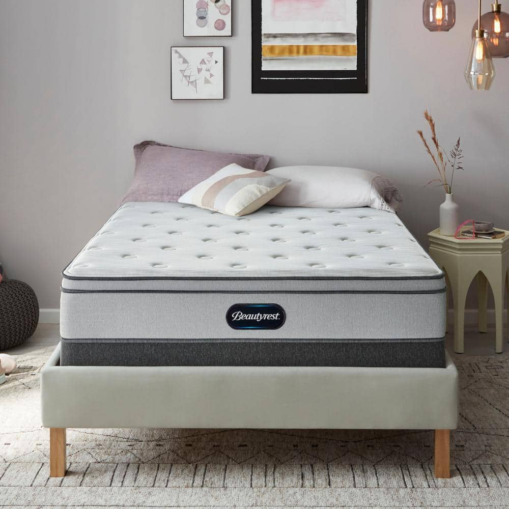 BR800 Queen Plush Euro Top 12.75 in. Innerspring Mattress Set with Advanced Motion Base -  Beautyrest, 700810005-9550