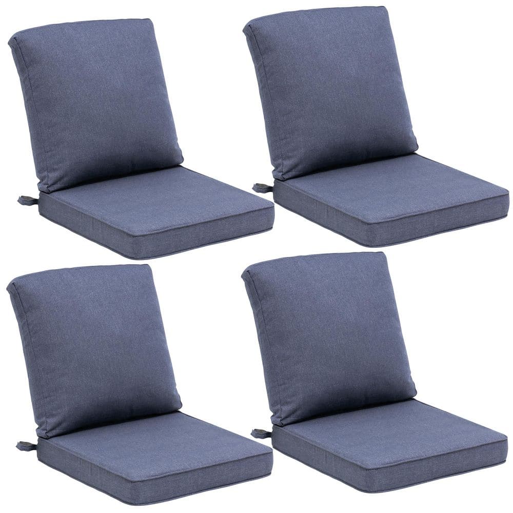 22 in. x 21 in. x 3.5 in. Thickened Patio Couch Cushions in Sky Blue 4-Pieces Outdoor Sofa Cushion with Removable Cover price history on PriceWatchPro