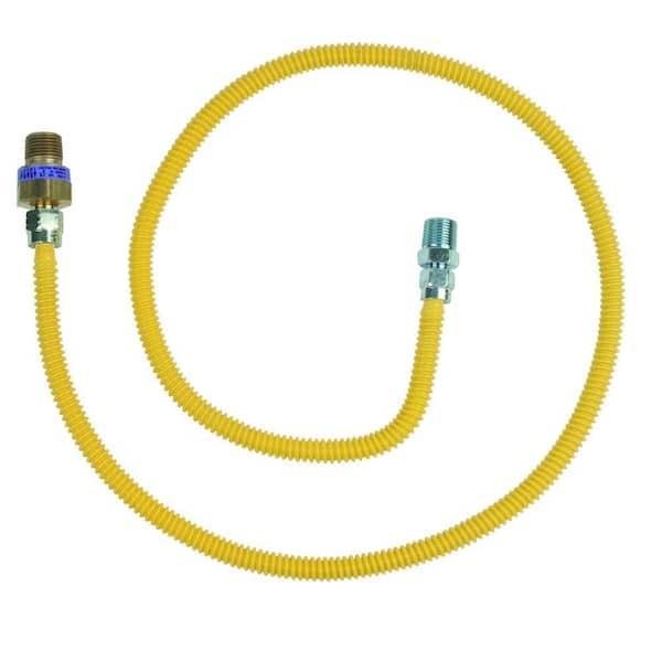 BrassCraft Safety+PLUS 3/8 in. Female Flare Excess Flow Valve x 1/2 in. MIP x 48 in. Gas Connector 3/8 in. O.D. (28,300 BTU)