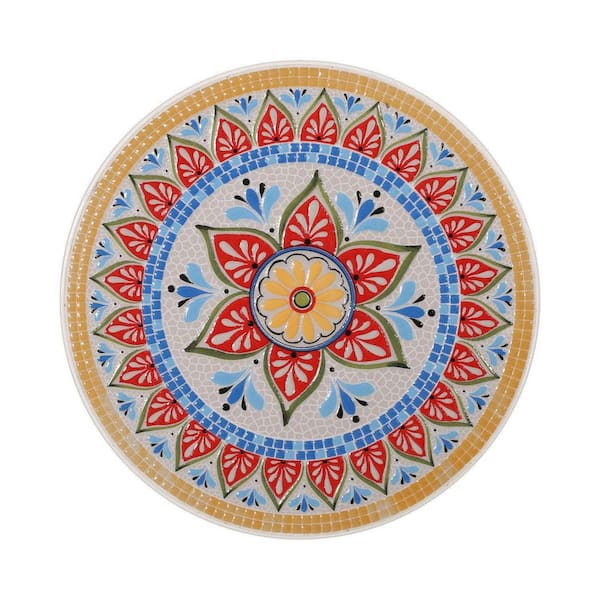 Miscool Anky White Round Ceramic Tile plus Iron 18.5 in. H Miscool Anky White Round Ceramic Tile plus Iron 18.5 in. H