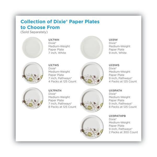 White Heavy Duty Disposable Paper Plates 9 In. 500 Pack 